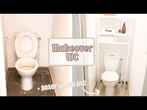 JE REFAIS MES WC À PETIT PRIX + COMMENT POSER UN SOL PVC SOUPLE