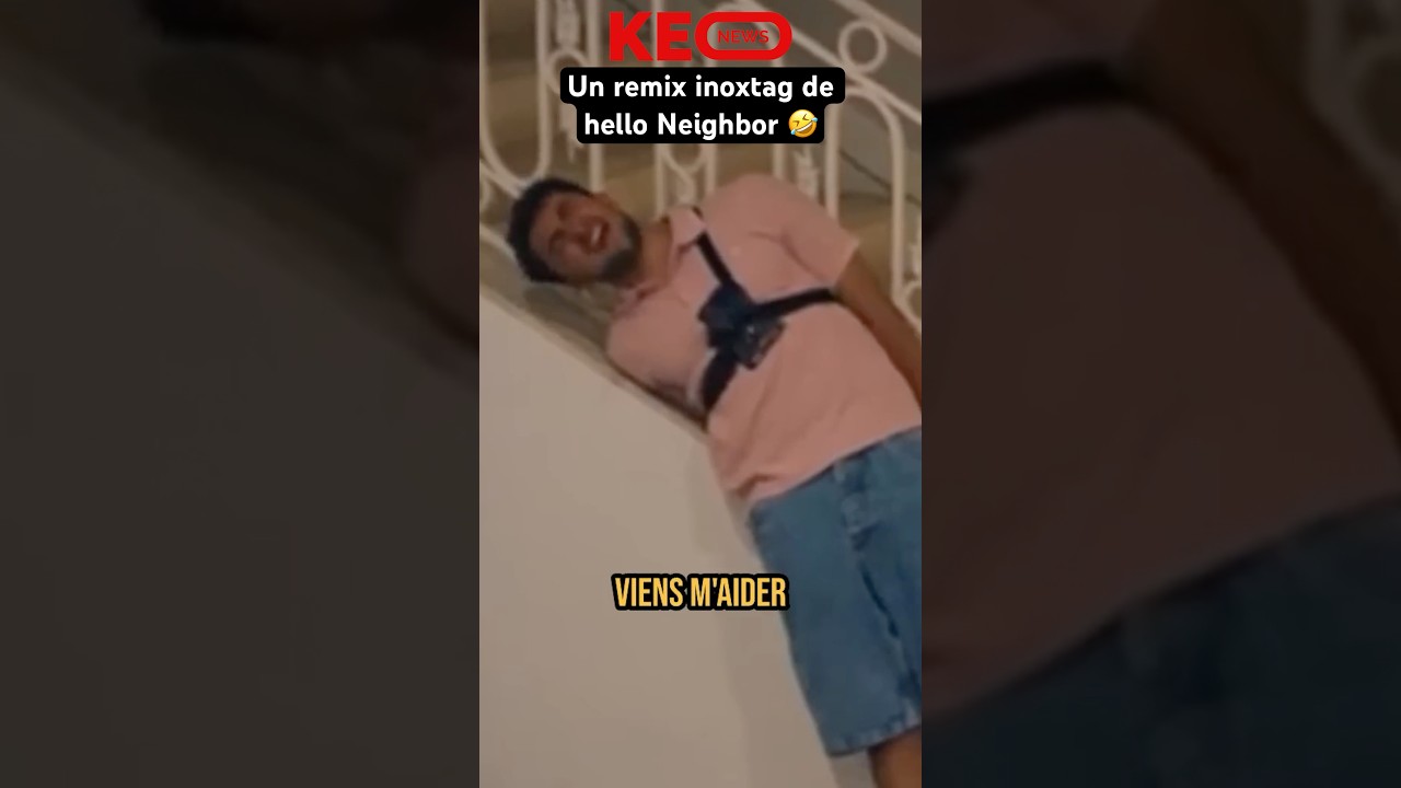 UN REMIX SUR INOXTAG DE HELLO NEIGHBOR 🤣 (Banger ?) #shorts #inoxtag #michou #helloneighbor #tiktok
