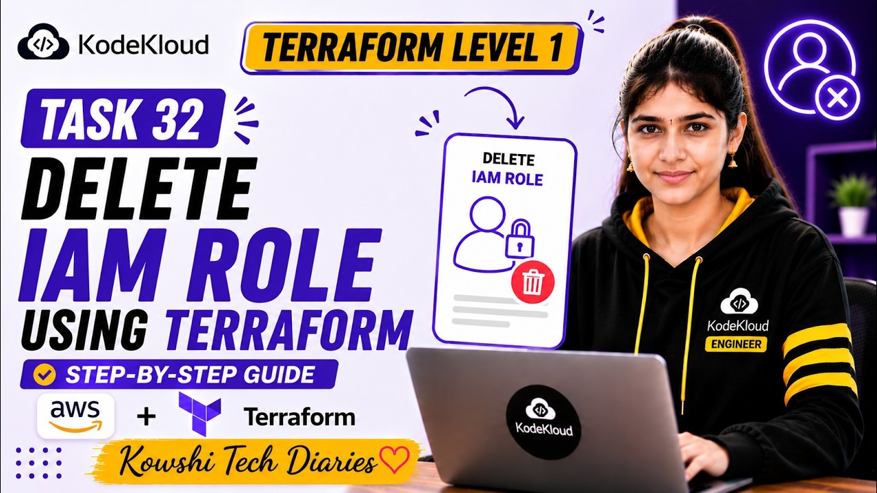 Task 32 Delete IAM Role Using Terraform KodeKloud Engineer #kodekloud ...