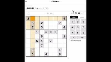 NYT Sudoku Answers Easy Medium Hard 6th November 2025