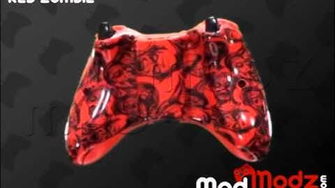 Red Zombie Custom XBox 360 Shell - Game Controller Mod