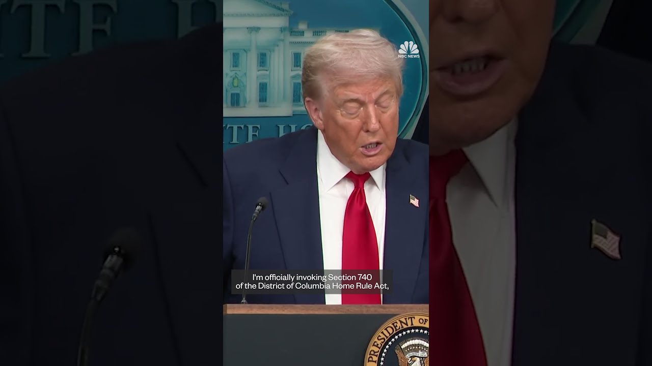 President Trump Says He Is Deploying The National Guard In Washing D C To Fight Crime