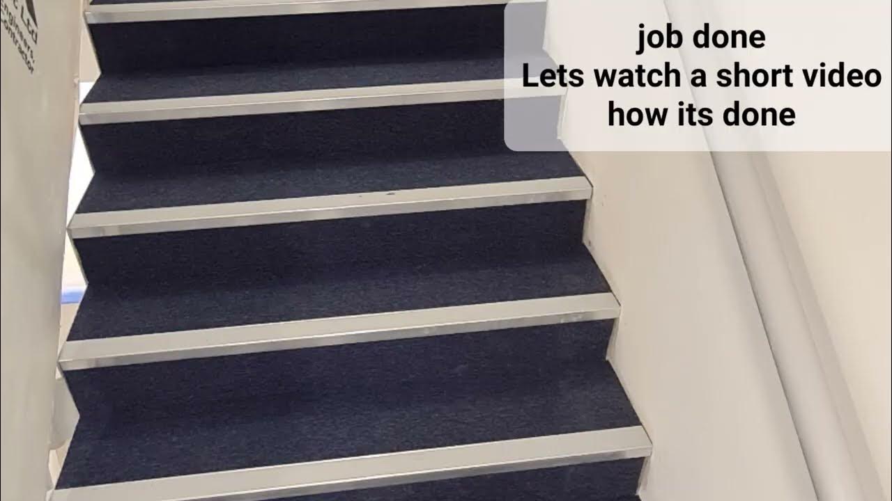 How To Install Nosings & Carpet Tiles On Stairs .Carpet Tiles On Stairs
