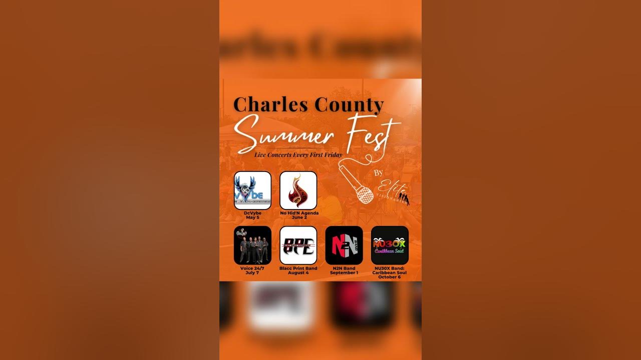 Charles County Summer Fest Concerts YouTube