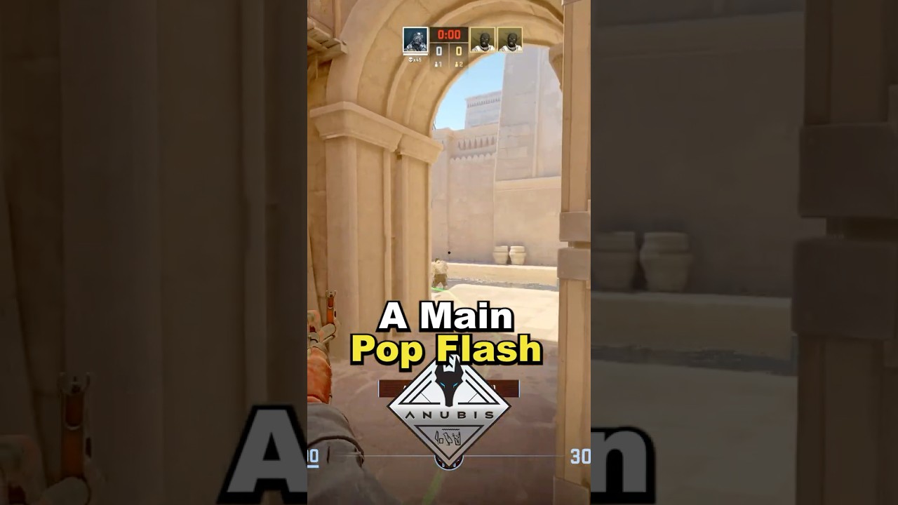 Anubis A Main pop flash - CS2 Lineups 