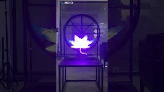 hot selling metal frame square desktop naked eye 3d holographic fan