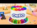 Rainbow Buttercream Cake with OREO 😘 満足感のあるミニチュアレインボーオレオバタークリーム 😘 Sweet Japan
