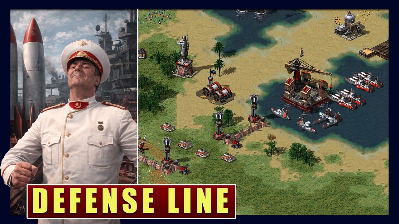Red Alert 2 | Elite Soviet Defense | 1 vs 7 Brutal Ai