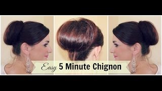 Easy 5 Minute Chignon