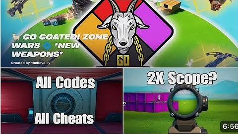 All Cheats and codes in Go Goated Zone Wars!