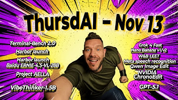 📆 ThursdAI - Nov 13 - GPT 5.1, Ernie 4.5, T-bench2, VibeThinker-1.5B, WandB LEET & more AI news