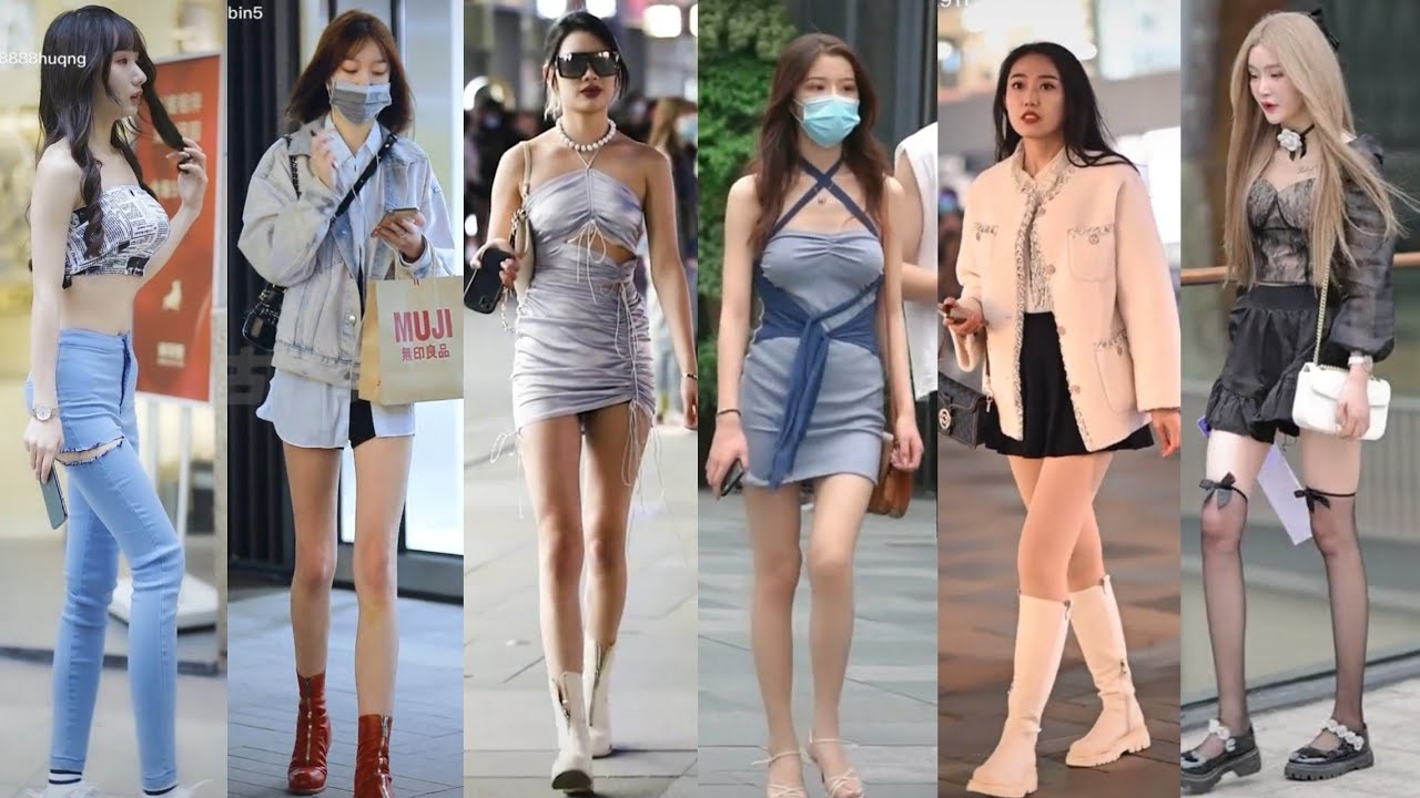 Mejores Street Fashion Douyin China 抖音街拍穿搭 ！Douyin Tiktok China Thời