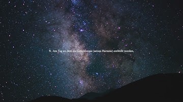 Sura Der Abendstern (At-Tariq)/سورة الطارق بالالمانية/Sura ATariq/Muschari Alafasi/Qoran auf Deutsch