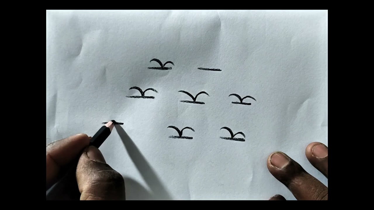 Beautiful Village Farming Scenery Drawing | Farmer in Fields Sketch Art