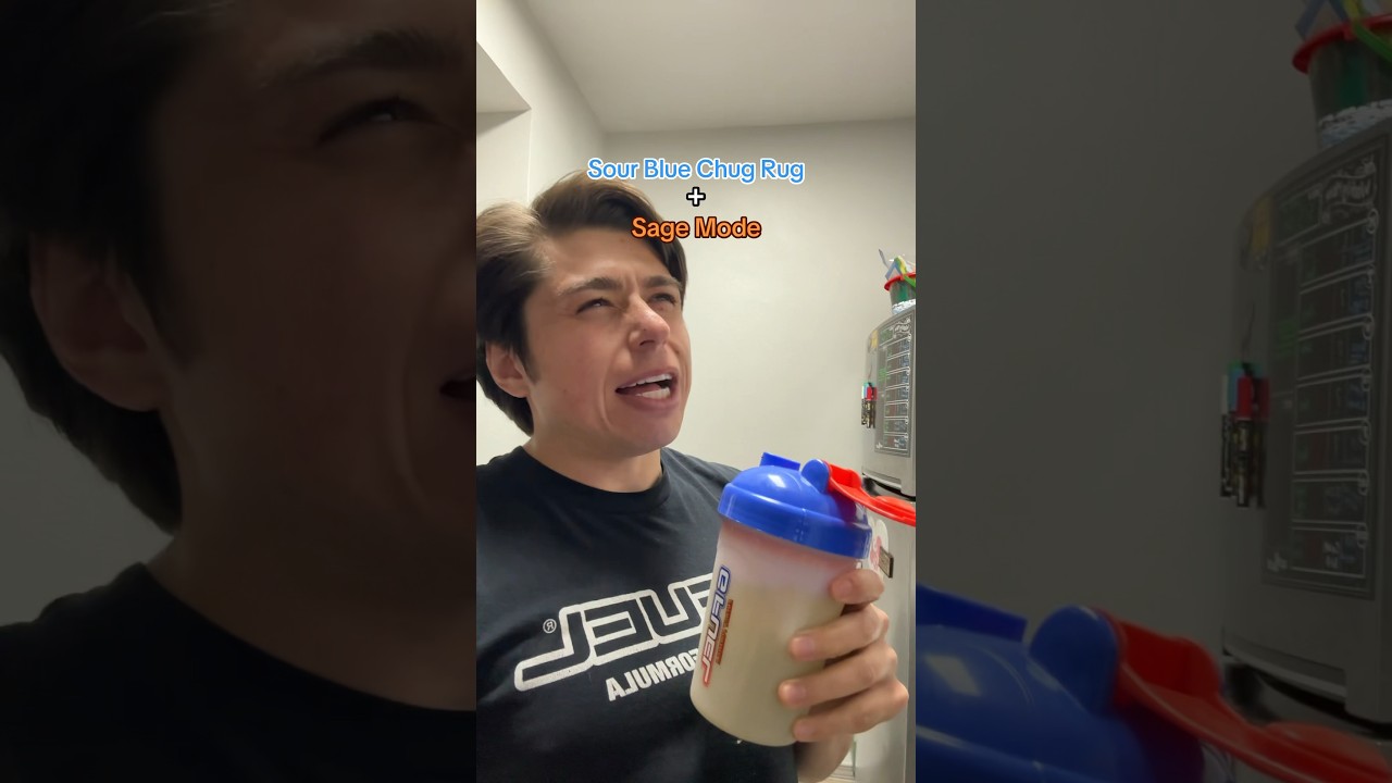 Mixing Sour Blue Chug Rug & Sage Mode GFUEL!