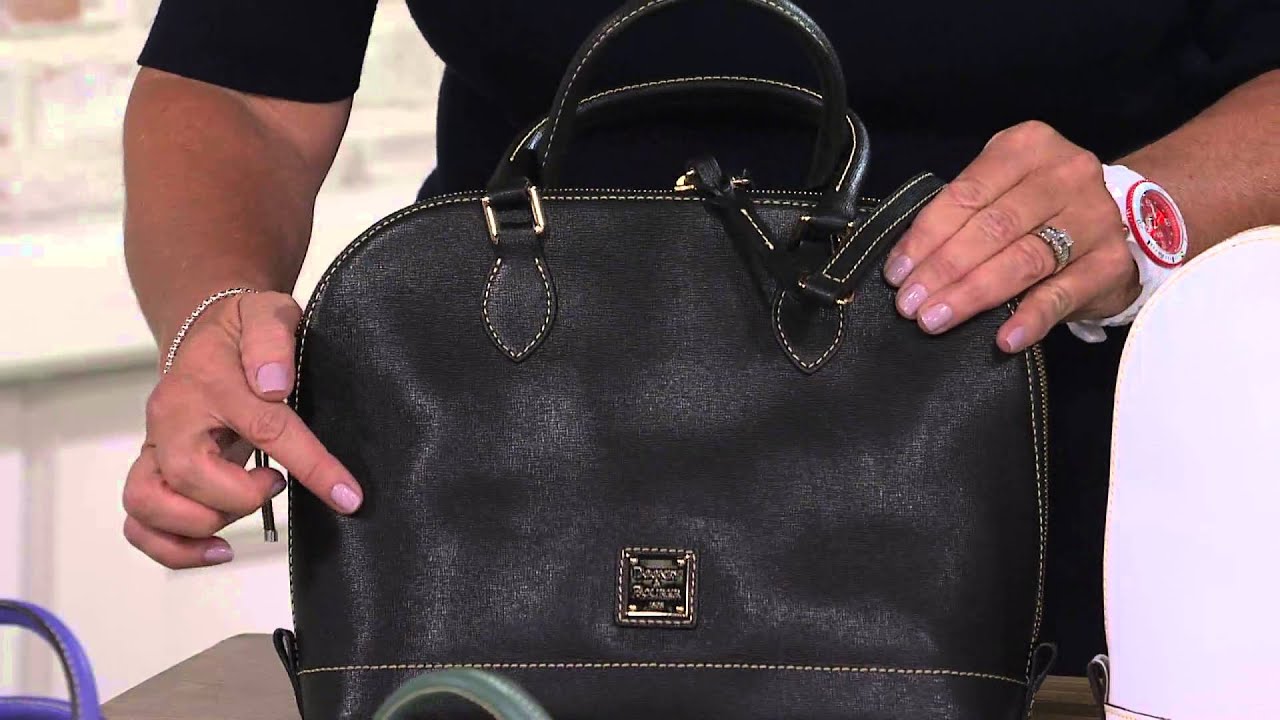 dooney & bourke leather saffiano large zip satchel