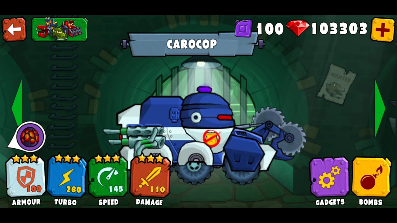 CAR EATS CAR 3 CAROCOP UPGRADED MAX LEVEL GAMEPLAY WALKTHROUGH PART 34