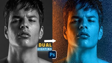 easy & fast way To Apply a DUAL LIGHTING Effect In Photoshop . photoshop manipulation