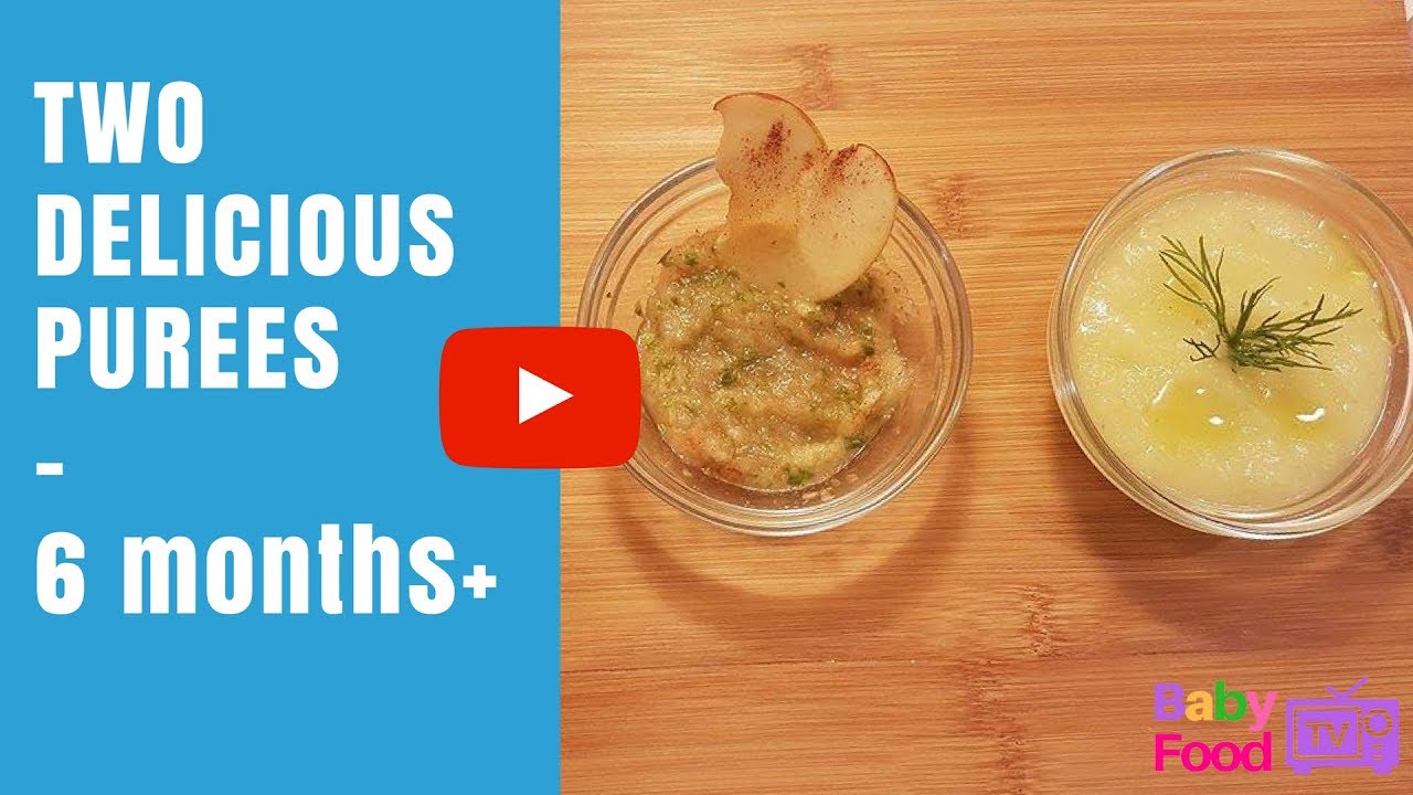 2 Delicious Purees for Babies Apple Kale and Fennel (6 months+