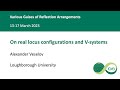 On real locus configurations and vsystems alexander veselov 15032023