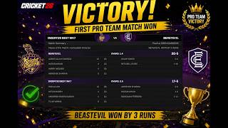 🔥 My FIRST EVER Pro Team Match in Cricket 26 Was a Crazy Victory 😭 | Crazy Challenge Gameplay