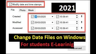 تغيير تاريخ تعديل الملفات | طريقة مفيدة للطلبة في ظل التعليم الالكتروني | change modified date files