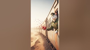 Army Kitten Soldier Waters Pomegranate Tree And Save It From Drying Up 😭 #ai #plants #save #water