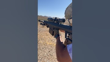 Barrett M107 50 caliber the light weight sniper (teaser) #50cal #rifle #viral #shooting #shorts