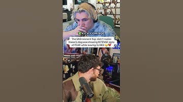 The SAD moment Xqc didn’t realize Hasan’s dog was showing signs of FEAR while leaving its BED 😔💔