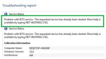 NET HELPMSG 2182 Problem with BITS Service [Tutorial]