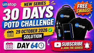🔥 Unstop POTD Solution | 29 October 2026 | Complete Solution  30 Days POTD Challenge 🔥