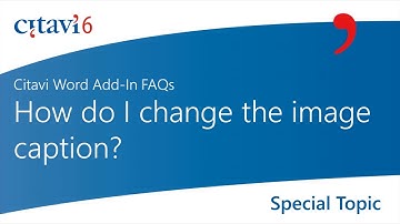 Citavi 6 Word Add-in: How do I change the image caption? (4.3)