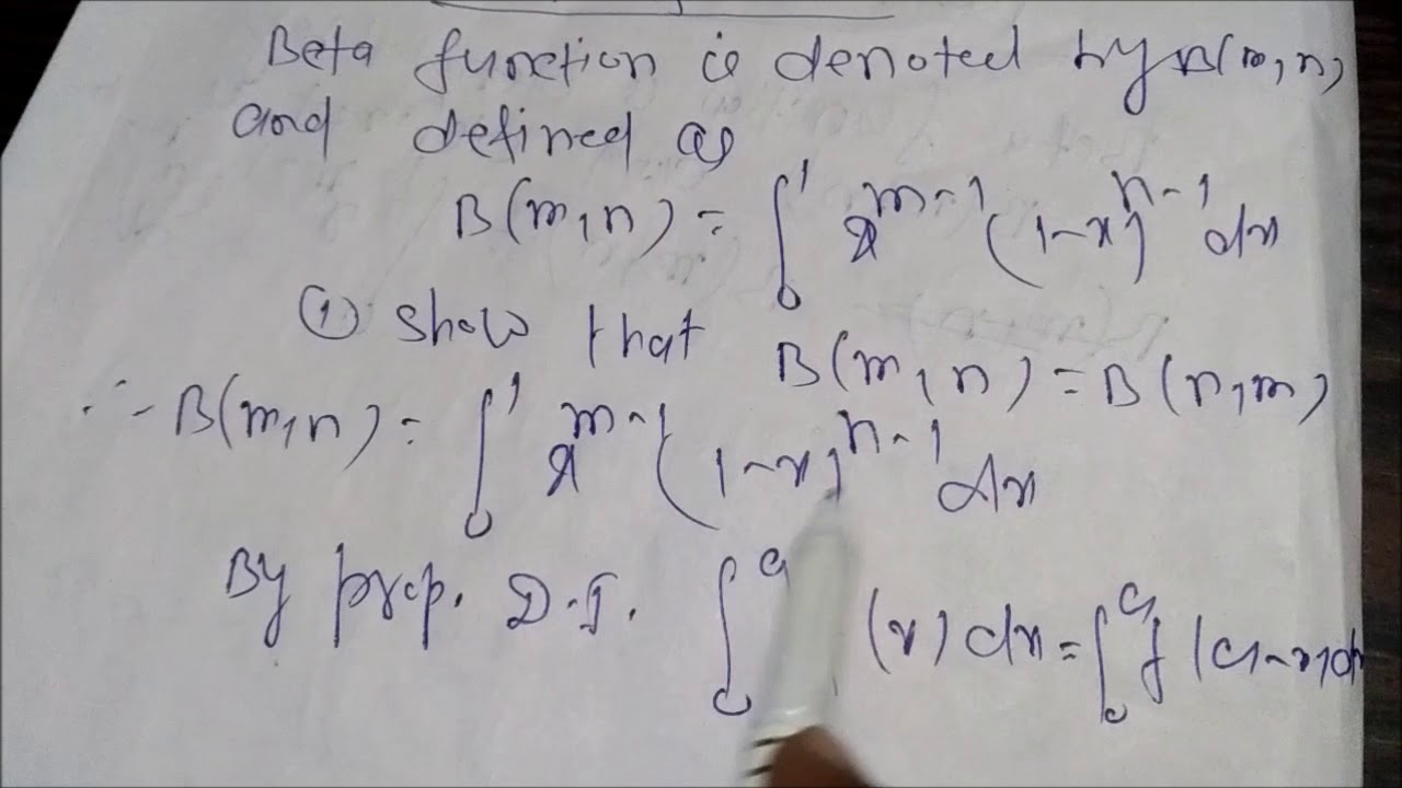 BETA FUNCTION EXPLANATION BY B.K. TUTORIALS - YouTube