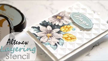 How to Use the BEAUTIFUL Flower Bunch Layering Stencil from Altenew!