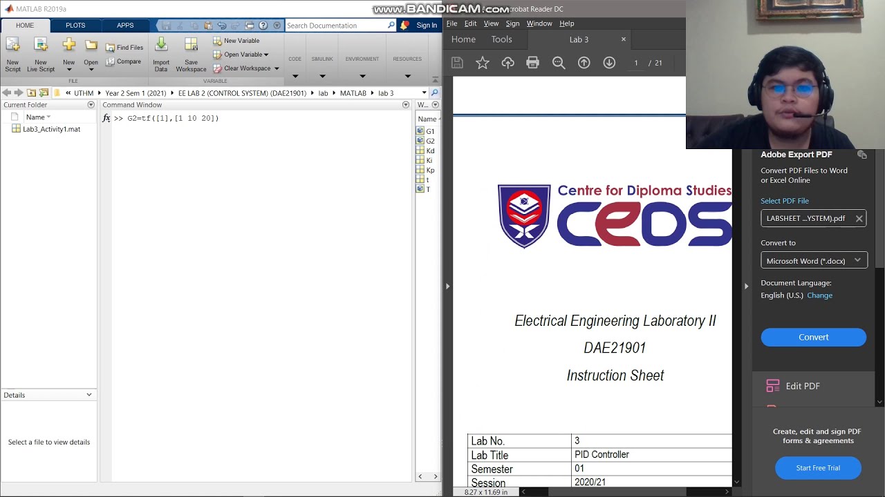 ELECTRIC ENGINEERING LABORATORY (DAE21901) LAB 3 : PID CONTROLLER - YouTube