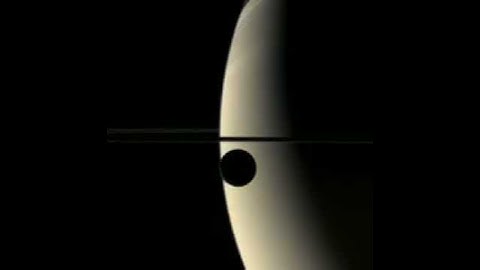 Rhea Occults Saturn, Moon of Saturn, Saturns rings, Cassini spacecraft