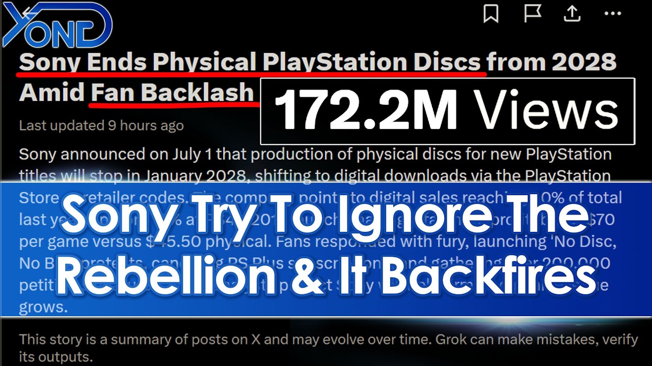 Sony Try To Ignore Mass Rebellion After Killing Physical Discs, Goes Poorly, Lawmakers Get Involved Sony Try To Ignore Mass Rebellion After Killing Physical Discs, Goes Poorly, Lawmakers Get Involved