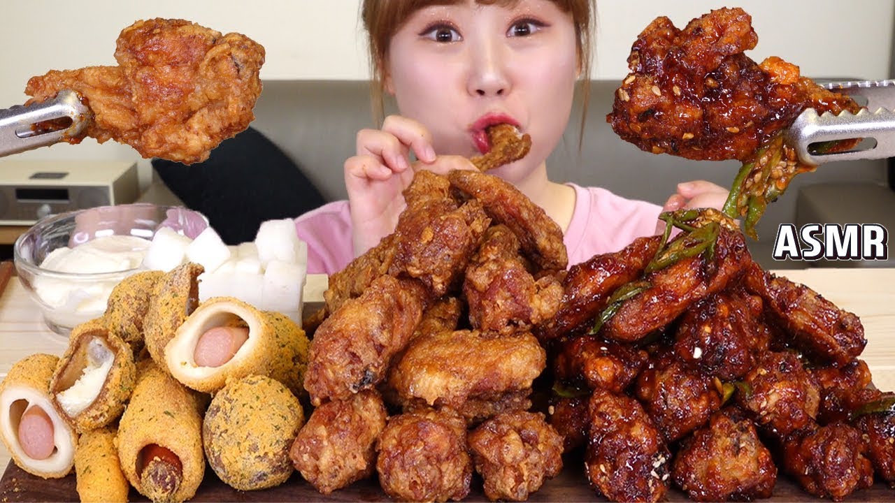 [광고] ASMR Mukbang｜BHC의 윙스타 시리즈 신메뉴, 윙스타 골드킹과 레드킹, 뿌링 치즈볼에 치맥했어요!