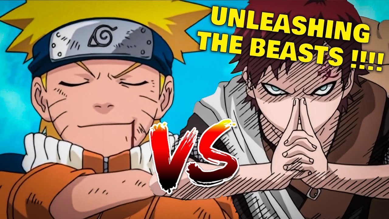 Final Exam Naruto Fights Gaara and Neji!!!
