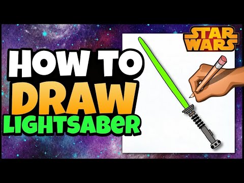 How to Draw Star Wars  Lightsaber  Easy Pictures to Draw  YouTube