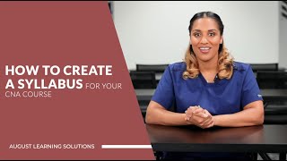 How to Create a Syllabus for your CNA Course
