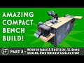 DIY Amazing Compact Workbench - Part 3: Router table and dust box, sliding doors, dust collection
