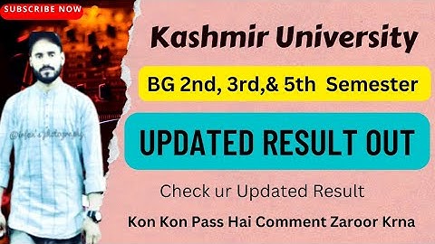 Kashmir University BG 2nd, 3rd & 5th Semester Updated #Result Out || Big Breaking