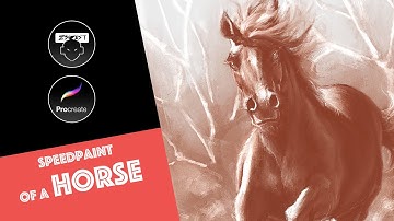Draw a Realistic Horse in Minutes: Charcoal Time-Lapse Tutorial in Procreate!
