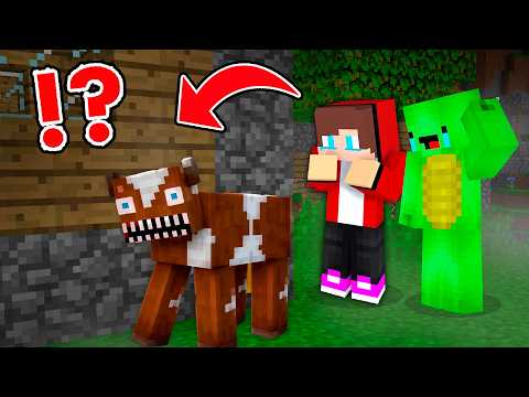 JJ and Mikey Found SCARY COW in Minecraft ?!