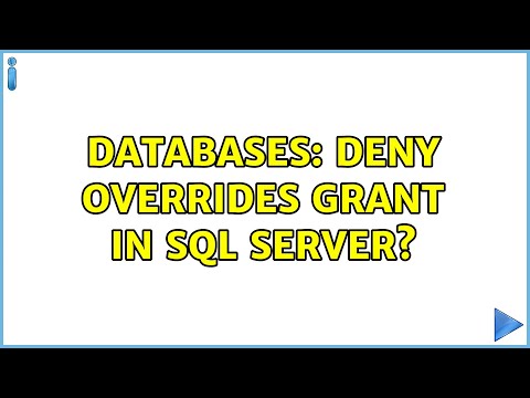 Databases: DENY overrides GRANT in SQL Server?
