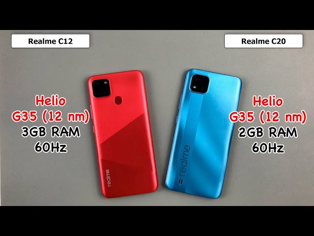 Realme C20 vs Realme C12 Speed Test, Display Test, Camera Test