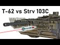 Strv 103 bar armour simulation  t62 vs stank  115mm 3bm3 apfsds armour piercing simulation