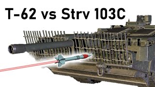 Strv 103 BAR ARMOUR SIMULATION | T-62 vs S-Tank | 115mm 3BM3 APFSDS Armour Piercing Simulation screenshot 2