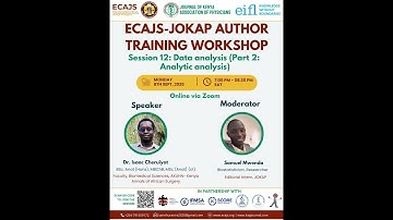 Data Analysis Part 2-Inferential Analysis: ECAJS-JOKAP Author Training Workshop